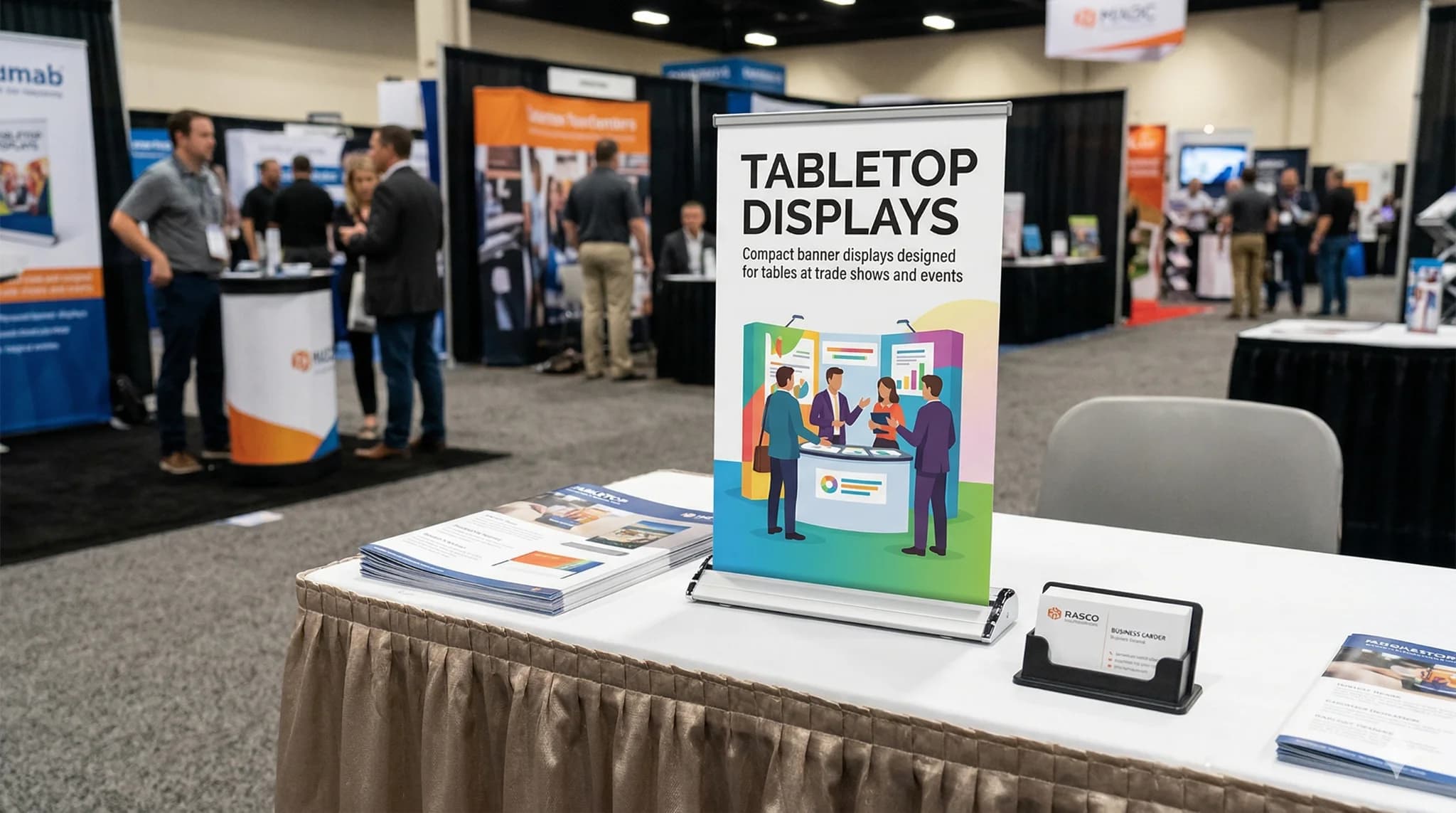 Portable branded tabletop display
